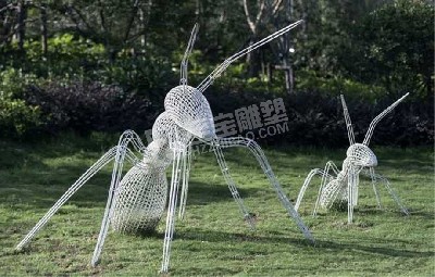 公園園林景觀鏤空螞蟻不銹鋼雕塑定制