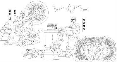 中醫(yī)文化浮雕雕塑原創(chuàng)手繪設(shè)計(jì)稿