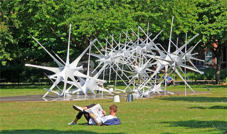 公園景觀小品創意蒲公英不銹鋼雕塑定制