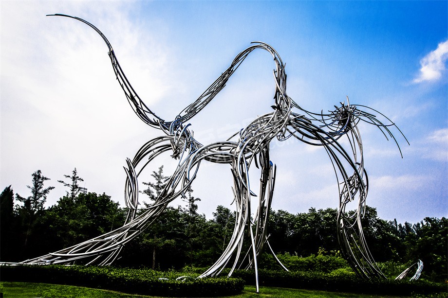 公園景觀小品鏡面抽象象不銹鋼雕塑定制